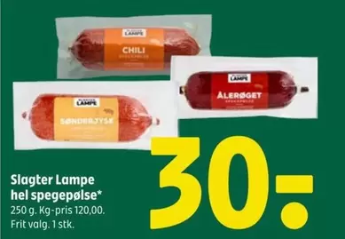 Chili - Slagter Lampe hel spegepølse