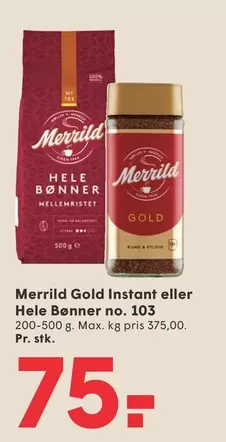 Gold Instant eller Hele Bønner no. 103