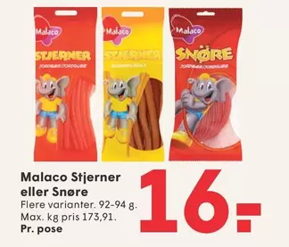 Malaco Stjerner eller Snøre