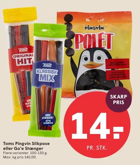 Pingvin Slikpose eller Go'e Stænger