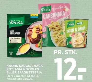 SAUCE BEARNAISE, SNACK POT, ASIA NOODLES ELLER SPAGHETTI