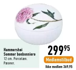 Sommer bonbonniere 12 cm. Porcelæn.