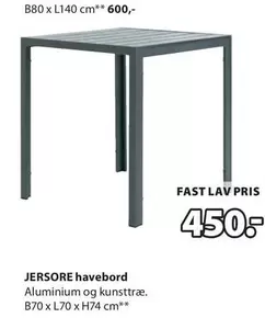 JERSORE havebord