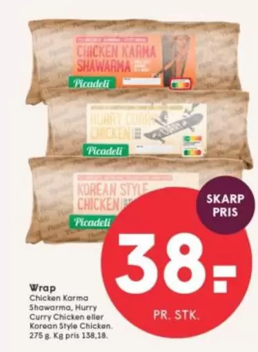 Shell - Chicken Karma Shawarma, Hurry Curry Chicken eller Korean Style Chicken