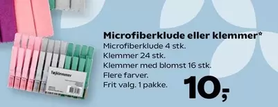Microfiberklude eller klemmer