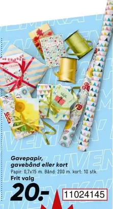 Kort - Gavepapir, gavebånd eller kort