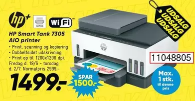 Hp - Smart Tank 7305 AIO printer