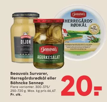 Den - Survarer, HerregårdsrødKål eller Bähncke Sennep