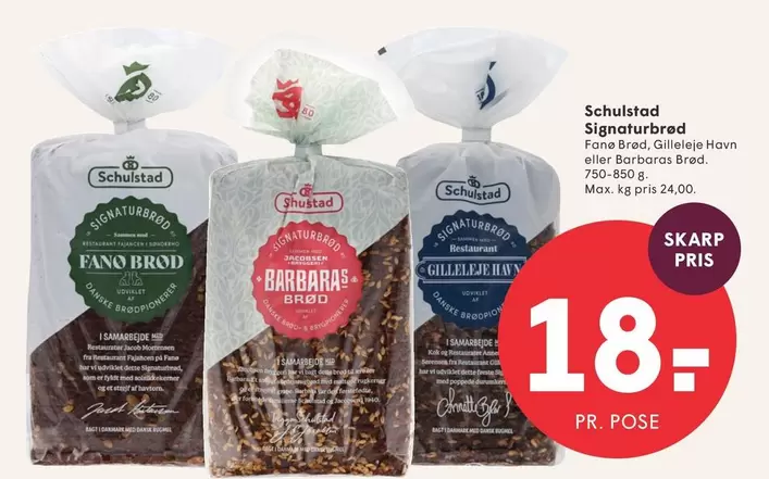 Signaturbred Fana Brød, Gilleleje Havre eller Barbaros Brød