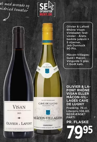 Font - Rhône Visan Vinbladet Test-vinder / Mâcon-Villages