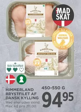 BRYSTFILLET AF DANSK KYLLING