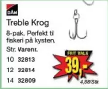 Treble Krog 10 32813, 12 32814, 14 32809