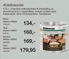 Faxe - Ædeltræsolie