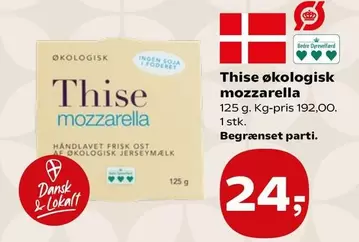 økologisk mozzarella