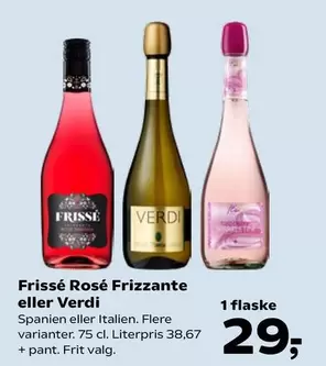 Frissé Rosé Frizzante eller Verdi