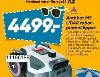 Robot - Anthbot M5 LIDAR robot-plæneklipper