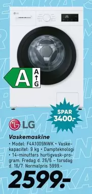 Lg - Vaskemaskine F4A1009NWK