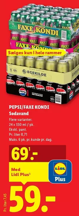 Faxe - PEPSI/FAXE KONDI Sodavand