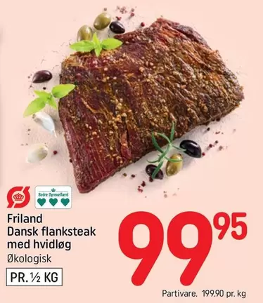 Dansk flanksteak med hvidløg