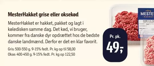 MesterHakket grise eller oksekød