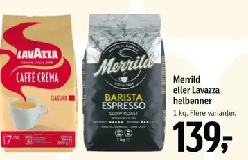 Merrild eller Lavazza Caffe Crema