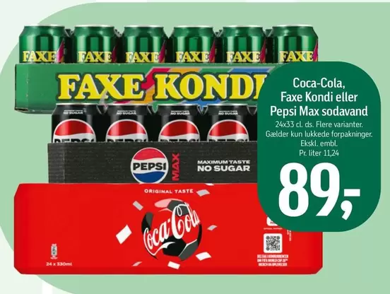 Faxe - Pepsi Max sodavand