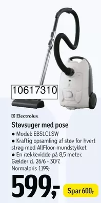 Electrolux - Støvsuger med pose EB51C1SW