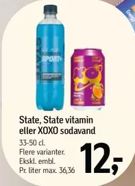 State vitamin eller XOXO sodavand