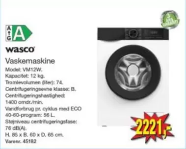 Vaskemaskine WM12W