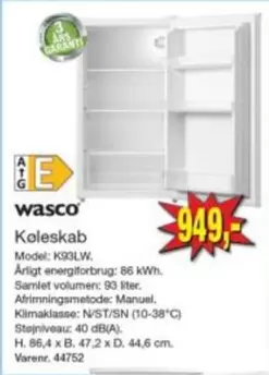 Koleskab K93LW