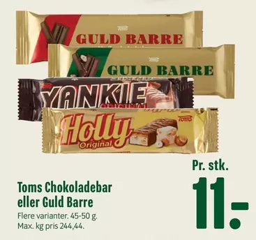 Chokoladebar eller Guld Barre