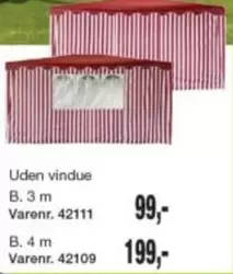 Uden vindue B. 3 m Varenr. 42111