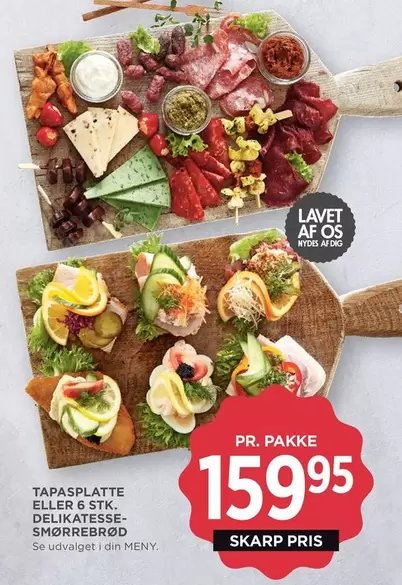 TAPASPLATTE ELLER 6 STK. DELIKATESSE-SMØRREBRØD