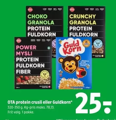 Granola - protein crusli eller GuldKorn