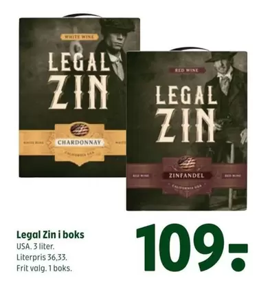 Red - Legal Zin i boks