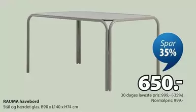 RAUMA havebord