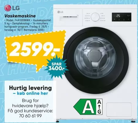 Lg - Vaskemaskine Model F4V409NWK