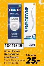 Oral B - Oral-B eller Sensodyne tandpasta