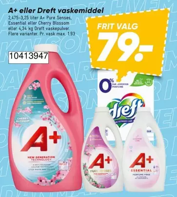 Blossom - A+ eller Dreft vaskemiddel