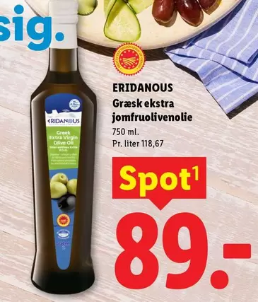 Græsk ekstra jomfruolivenolie