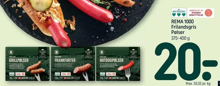 Grillpulser, Frankfurter, Hotdogpulser