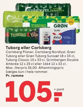 Carlsberg - Tuborg eller Pilsner, Nordlyst, Grøn Tuborg Classic