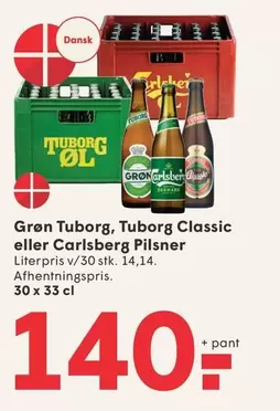 Carlsberg - Grøn Tuborg Classic eller Pilsner