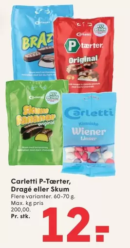 Mark - P-Tærter, Dragé eller Skum