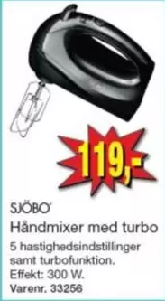 Håndmixer med turbo