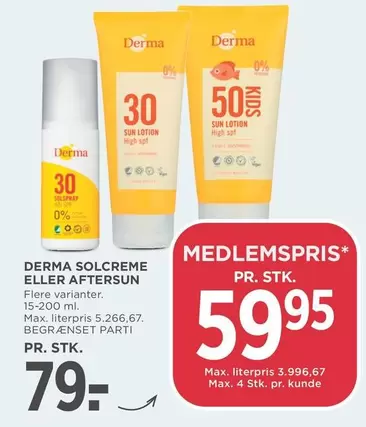 Easy - DERMA SOLCREME ELLER AFTERSUN