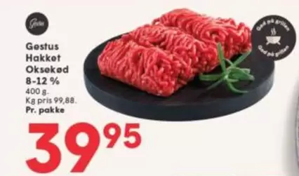 Hakket Oksekød 8-12 %