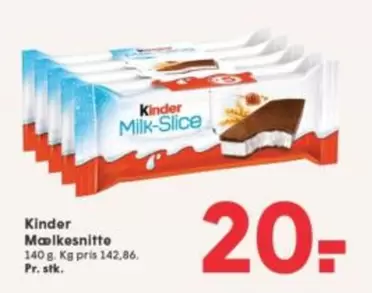 Kinder - Mælkesnitte