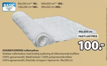 ADAMSFJORDEN rullemadras 90x200 cm