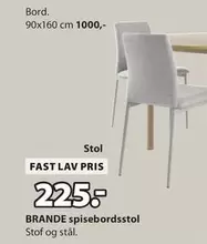 BRANDE spisebordsstol